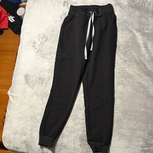 XS Figs Black Jogger Scrub Pants